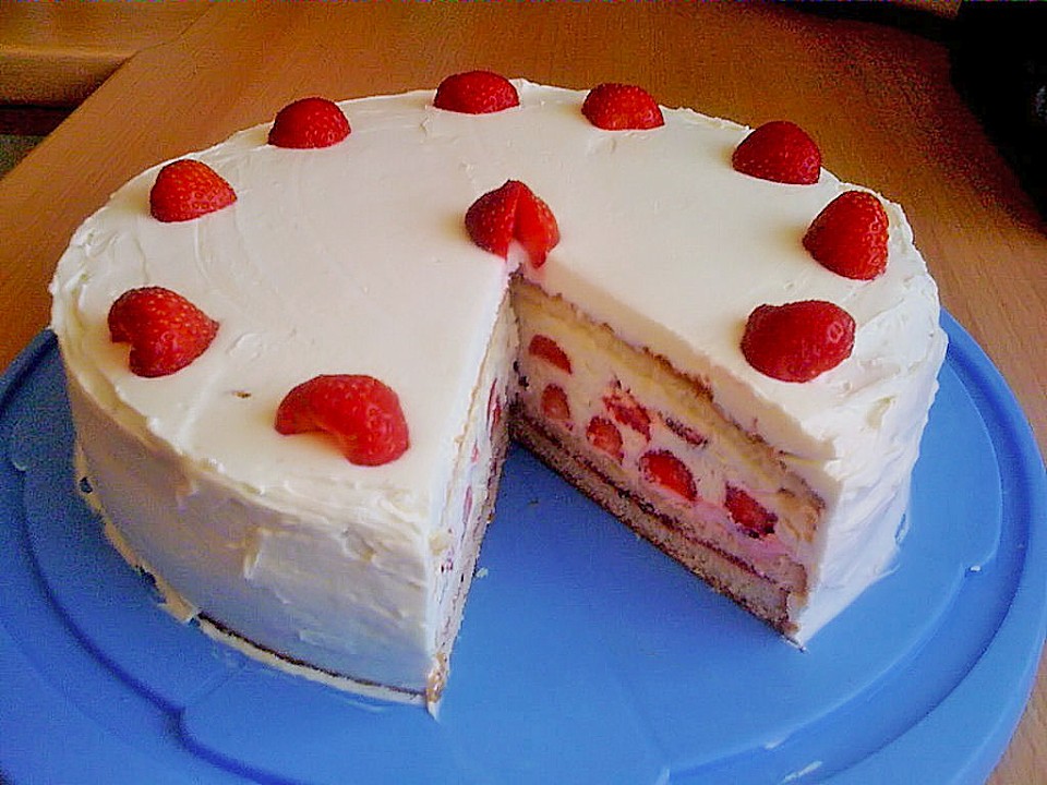 Schnelle Erdbeer - Mascarpone - Torte von S_Fletcher | Chefkoch