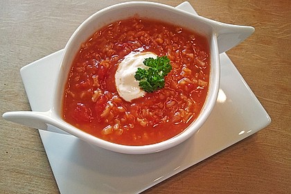 Altdeutsche Tomatensuppe mit Reis (Bild)