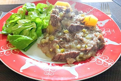 Rindfleischhaschee nach ostpreußischer Art süß-sauer (Bild)