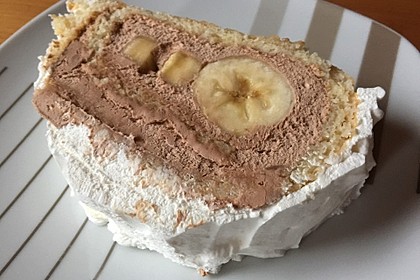 Bananensplit - Biskuitrolle (Bild)