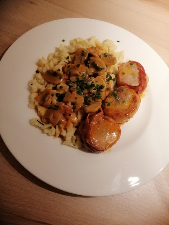 Schweinefilet mit Pilzen und Tagliatelle von Teddy01969 | Chefkoch