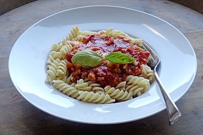 Tomaten - Sahnesoße mit Mozzarella (Bild)