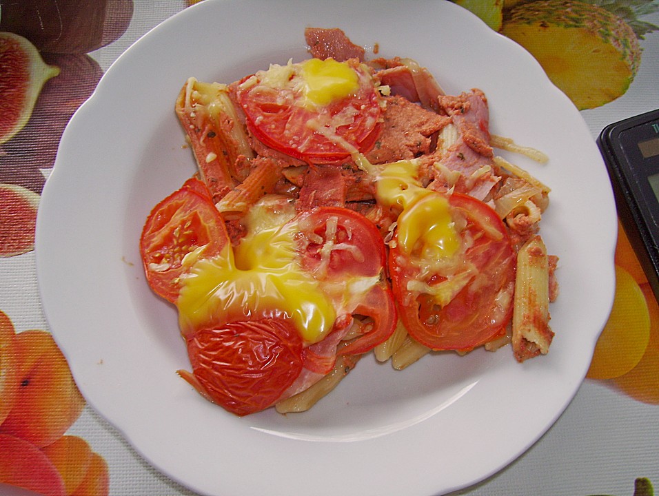Maccaroni mit Tomaten und Käse überbacken von garten-gerd | Chefkoch