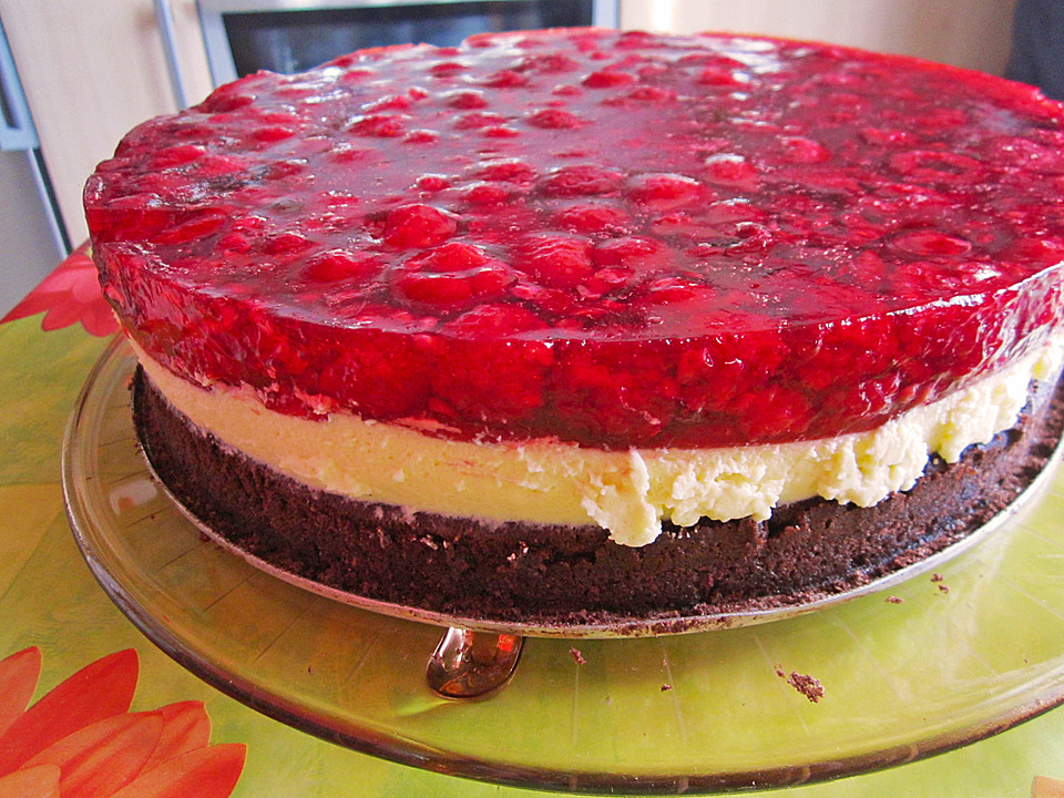 Himbeerkuchen mit Schmandcreme auf dem Blech von krissinice | Chefkoch