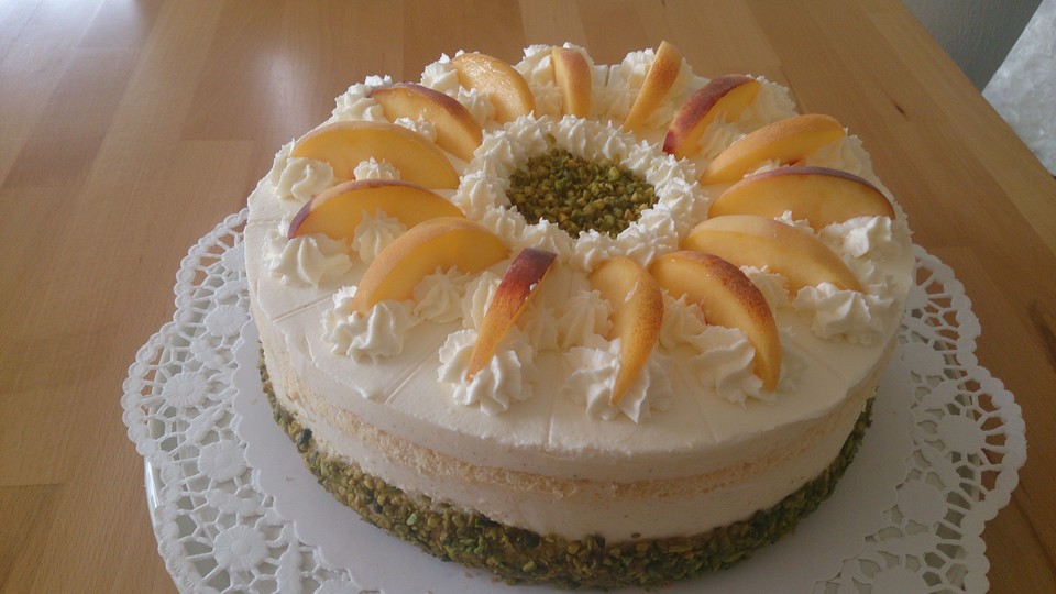 Pfirsichtorte mit Joghurtcreme - Ein sehr schönes Rezept | Chefkoch