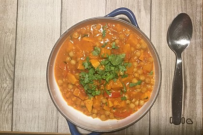 Süßkartoffel-Kichererbsen Curry (Bild)
