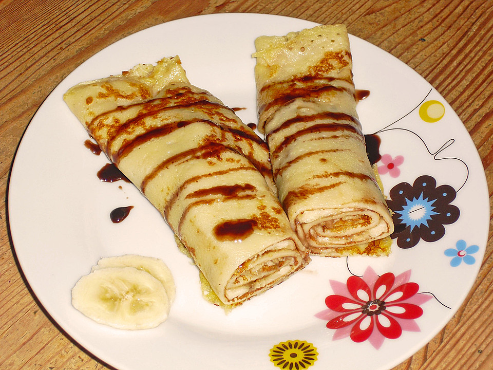 Pfannkuchen/Crêpes mit Nutella und Bananen von iguana57 | Chefkoch