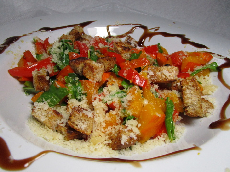 Gebratener Kürbis mit Rucola und Parmesan von downhillcat | Chefkoch