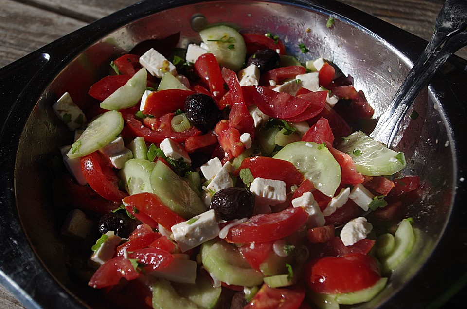 Tomaten-Gurken Salat griechische Art von matze1660 | Chefkoch