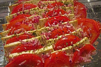Tomaten mit Schafskäse (Bild)
