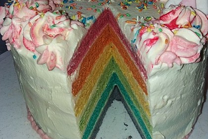 Regenbogen-Torte (Bild)