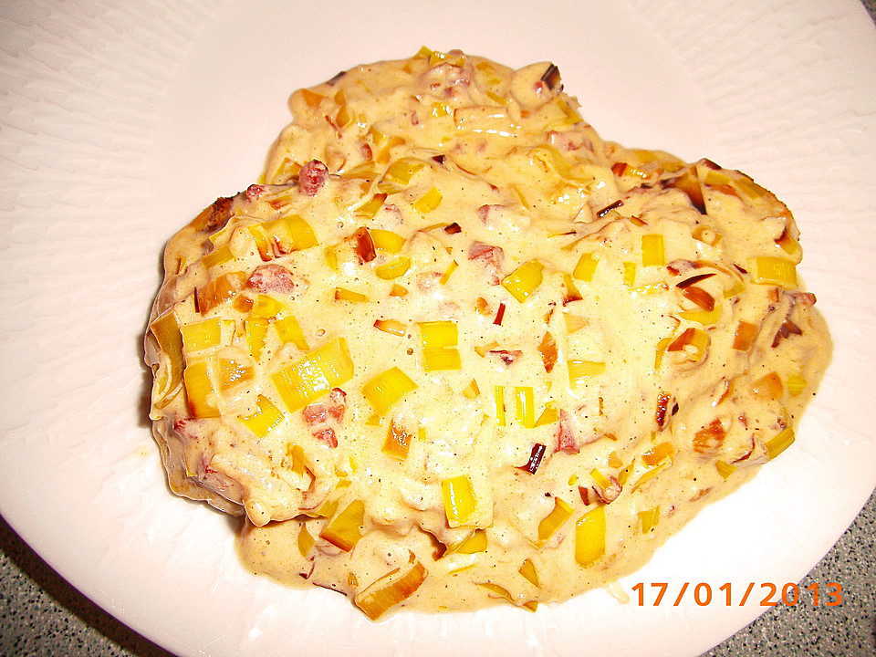 Überbackene Schnitzel in Crème fraîche-Sahnesoße von ...