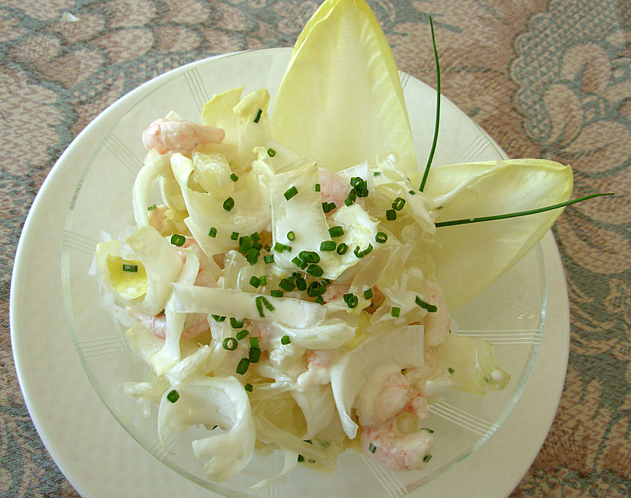 Chicorée-Pomelo-Crevetten Salat mit Sauerrahm-Dressing von udebue ...
