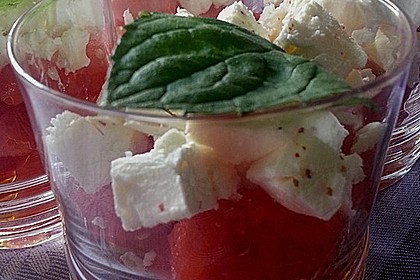 Wassermelonen-Feta Salat (Bild)