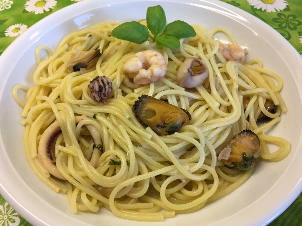 Spaghetti mit Meeresfrüchten von LolaLorbeer | Chefkoch