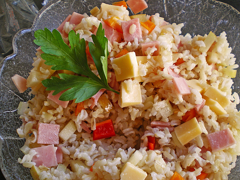 Reissalat mit Äpfeln