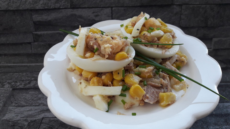 Eiersalat mit Mais und Thunfisch von Sari83 | Chefkoch