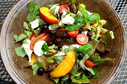 Tomaten-Nektarinen-Mozzarella-Salat (Bild)