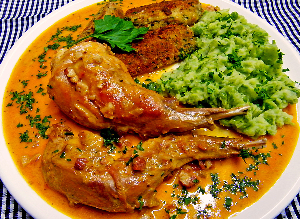 Kaninchen In Biersoße Und Wacholder Geschmort Rezept