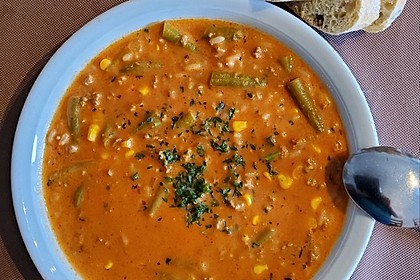 Tomaten - Hack - Suppe (Bild)
