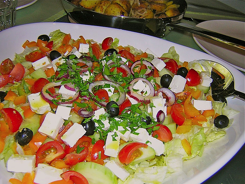 Griechischer Bauernsalat mit Feta von snuggl | Chefkoch