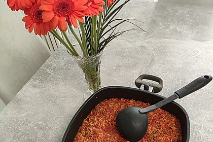 Reis-Hackfleisch-Pfanne mit Paprika (Bild)