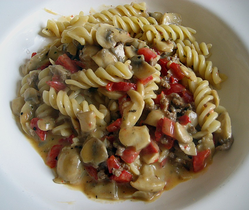 Nudeln mit Paprika Pilz Sauce von Marlies_ Chefkoch.de