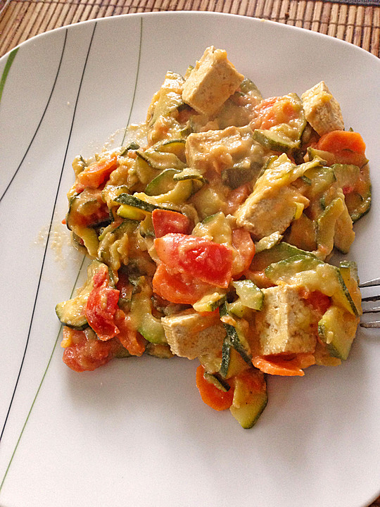 Vegetarische Gemüsepfanne mit Tofu von melissaw97 | Chefkoch.de