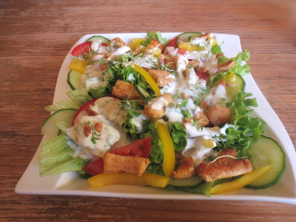 Fitness-Salat mit Hähnchen von heikozz | Chefkoch.de