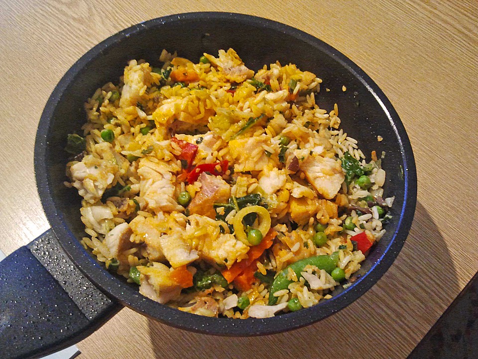 Curry-Fischpfanne mit Reis und Gemüse von StrawberryBunny | Chefkoch