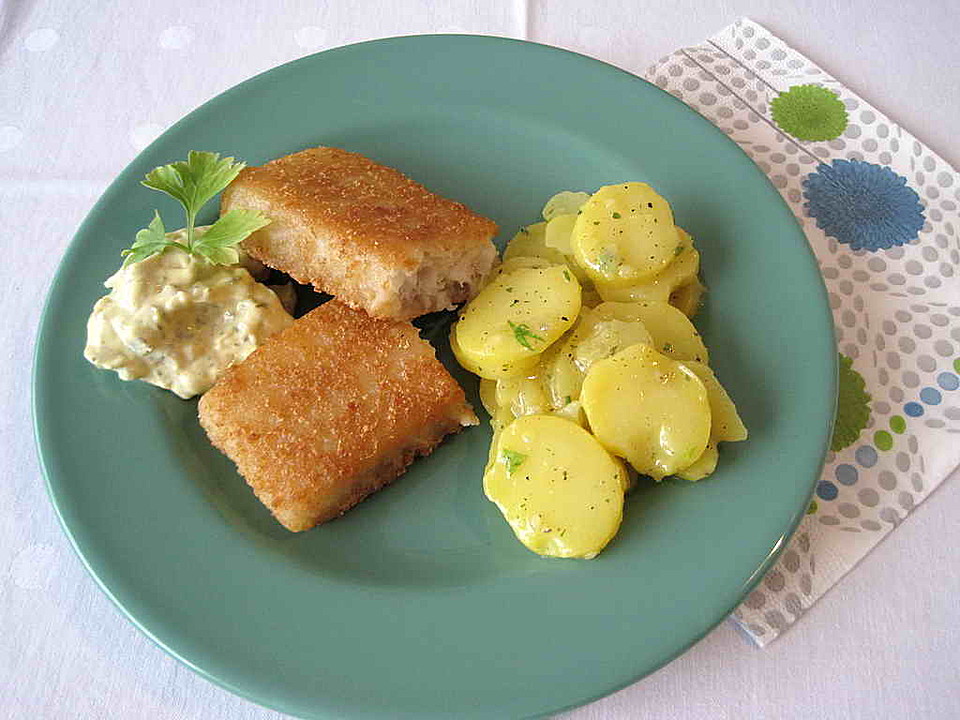 Backfisch mit Kartoffelsalat und Remoulade von KochMaus667 | Chefkoch