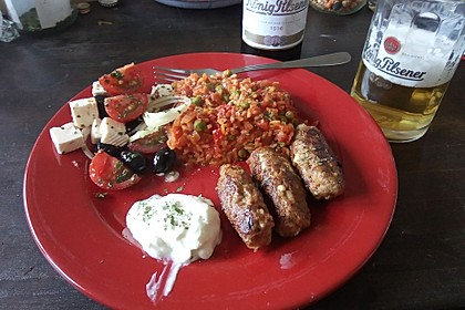 Cevapcici Mit Djuvecreis Und Tzatziki Von Barbwire86 | Chefkoch