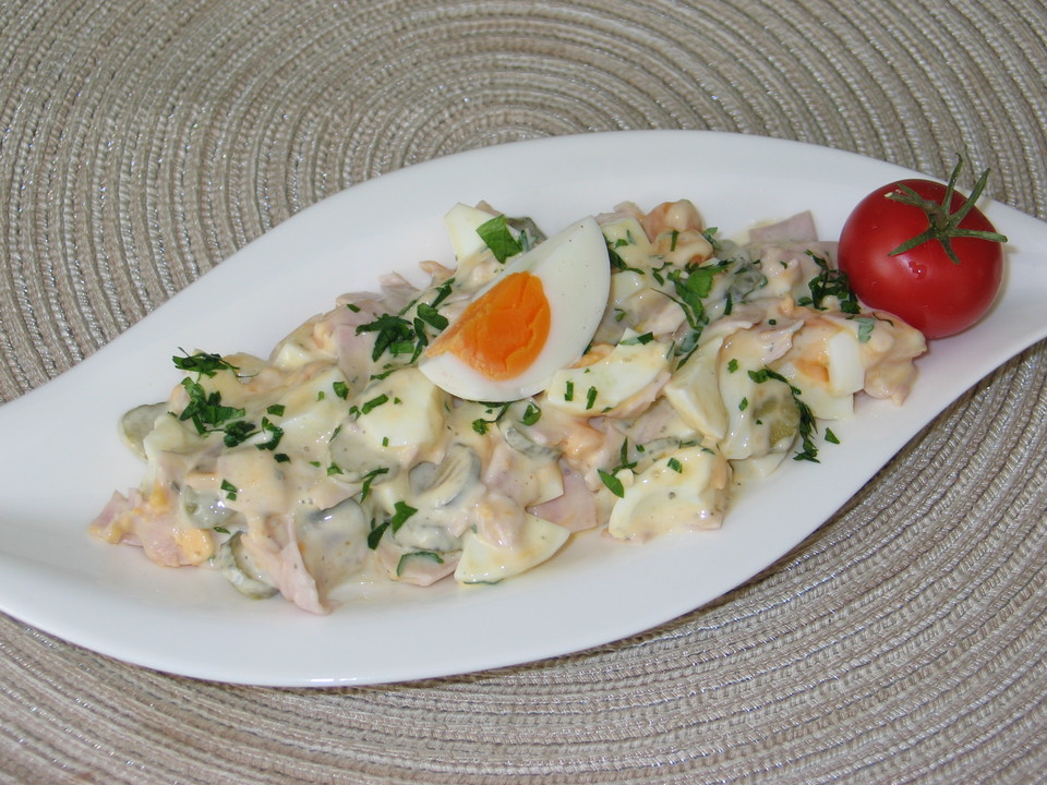 Eiersalat mit Schinken und Gewürzgurken von Bluepony | Chefkoch