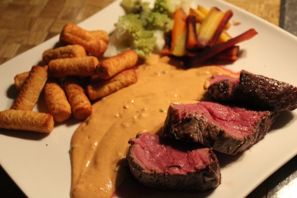 Doppeltes Rindersteak Mit Cognac Pfeffersauce Von Abacusteam Chefkoch