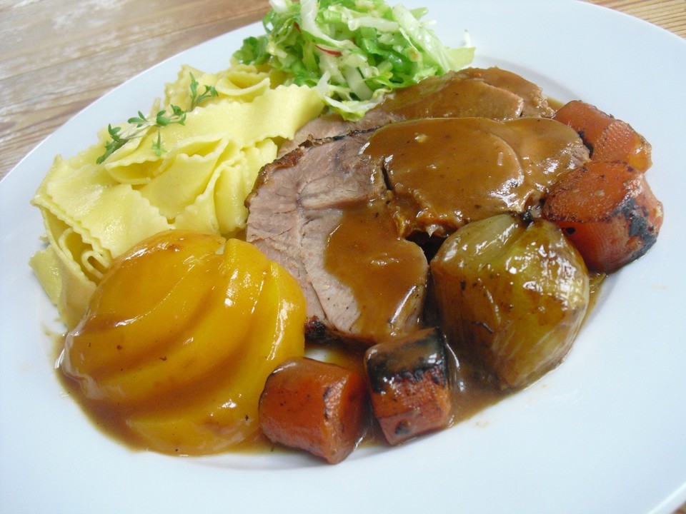 Putenrollbraten mit Pfirsichen à la Gabi von gabriele9272 | Chefkoch
