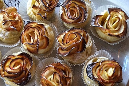 Apfel-Rosen-Muffins (Bild)