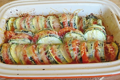 Zucchini-Tomaten Gratin (Bild)