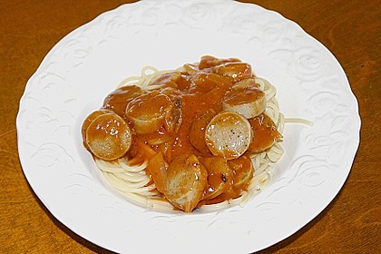 Spaghetti mit Bratwurst - Klößchen (Bild)