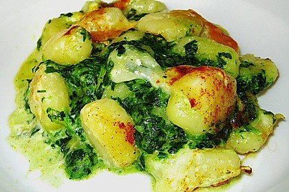 Gnocchi - Auflauf mit Spinat und Mozzarella (Bild)