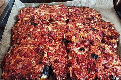 Low Carb Pizza-Auberginen (Bild)