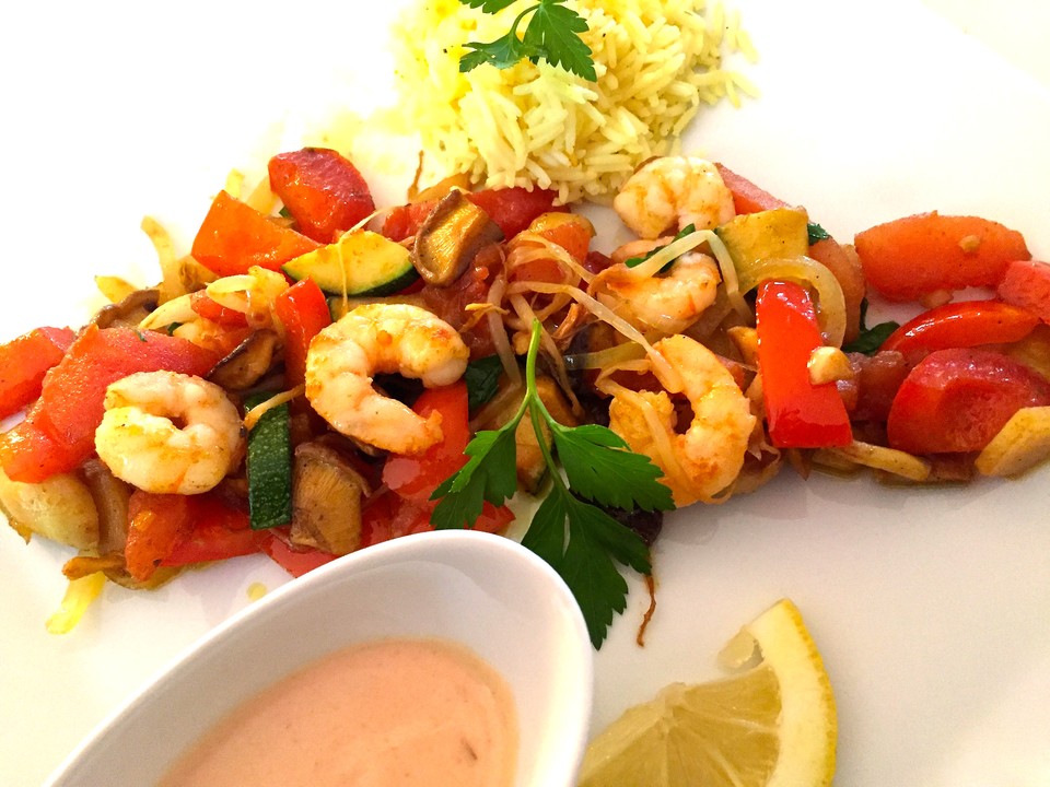 Bunte Garnelen-Gemüse-Pfanne von Dajana1 | Chefkoch