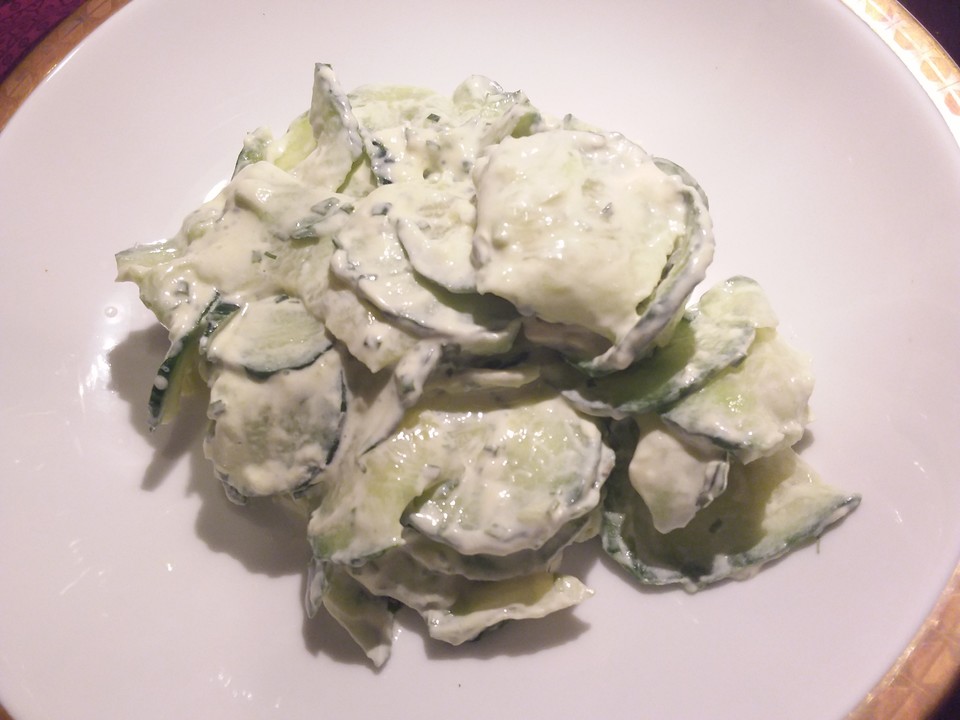 Gurkensalat mit Creme fraiche von rundler | Chefkoch