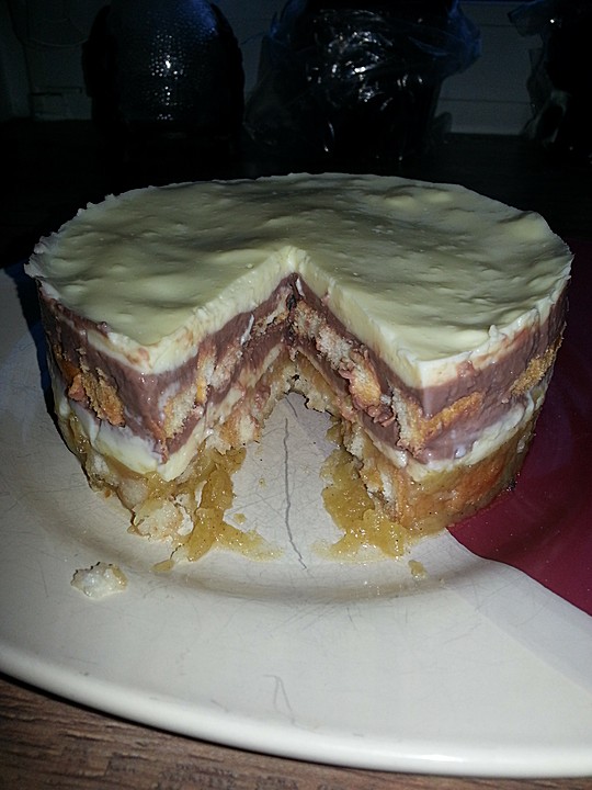 Zwieback-Puddingtorte mit Apfelkompott von japsy | Chefkoch
