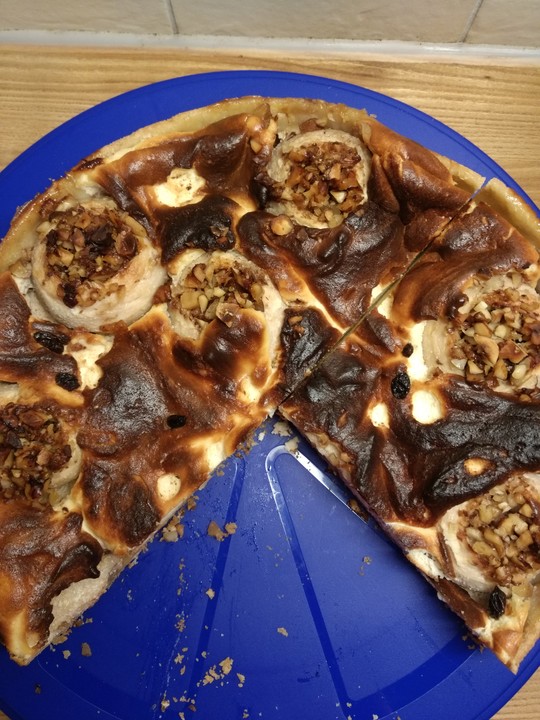 Quarkkuchen mit gefüllten Bratäpfeln von Bienenköchin | Chefkoch