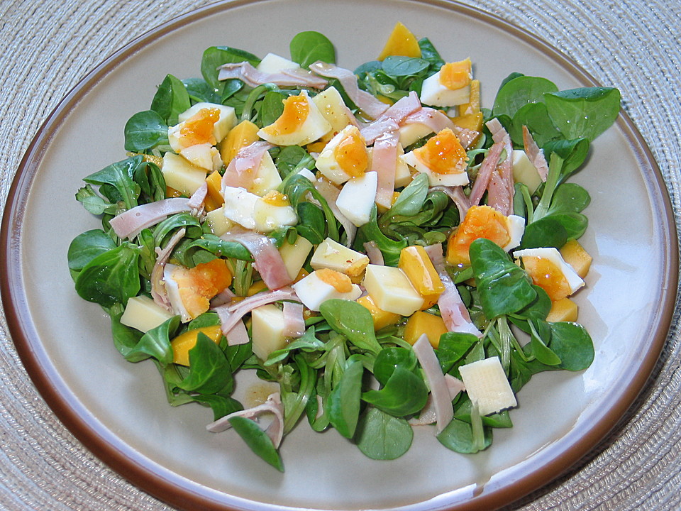 Fruchtiger Feldsalat mit Mango und Schinken von Heike130 | Chefkoch