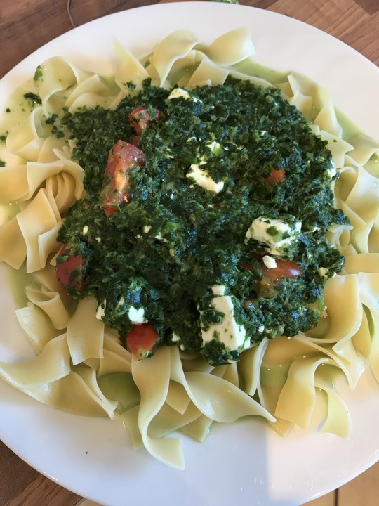 Nudeln mit schneller Spinat-Sauce von lady_XY | Chefkoch