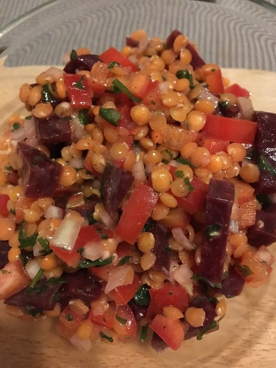 Rote-Linsen-Salat mit Roter Bete von SessM | Chefkoch