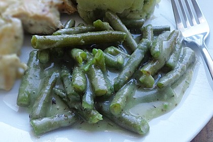 Grüne Bohnen mit Chili und Feta (Bild)