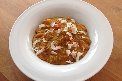 Rote Linsen-Curry mit Süßkartoffeln (Bild)