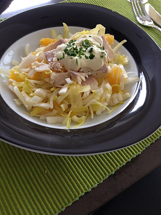 Chicorée-Orangen-Salat mit Forelle von anneforever | Chefkoch